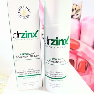 SPF50 Zinc Scalp Sunscreen – Sheer Tint in White & Green